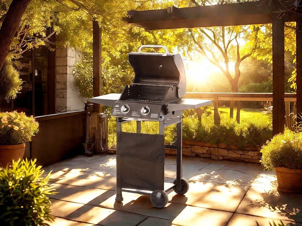 Gasbarbecue BarbecuePro – 2-brander grillwagen met thermometer en opklapbare zijtafels
