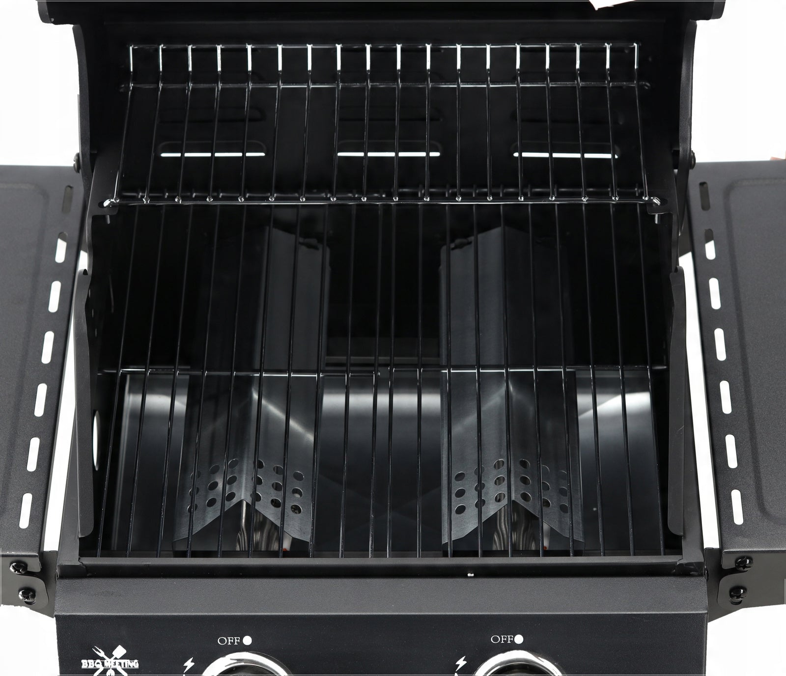 Gasbarbecue BarbecuePro – 2-brander grillwagen met thermometer en opklapbare zijtafels