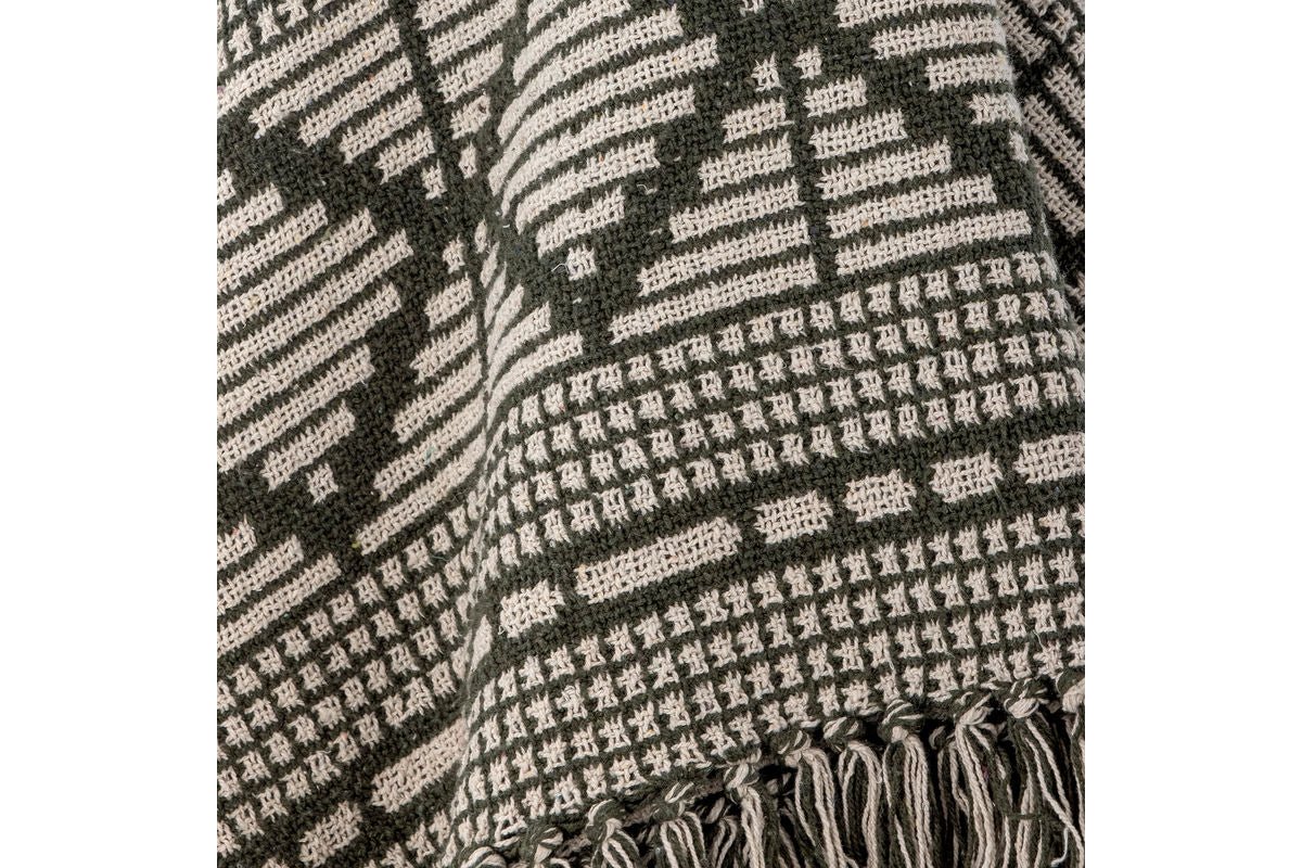 Plaid Alva – Groen, van gerecycled katoen