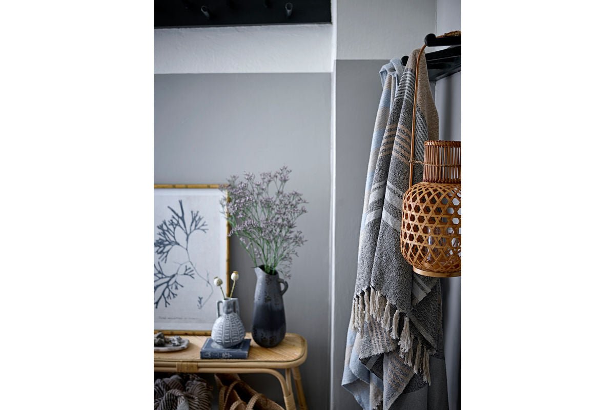 Vaas "Gresto" - grijze keramische vaas met patroon