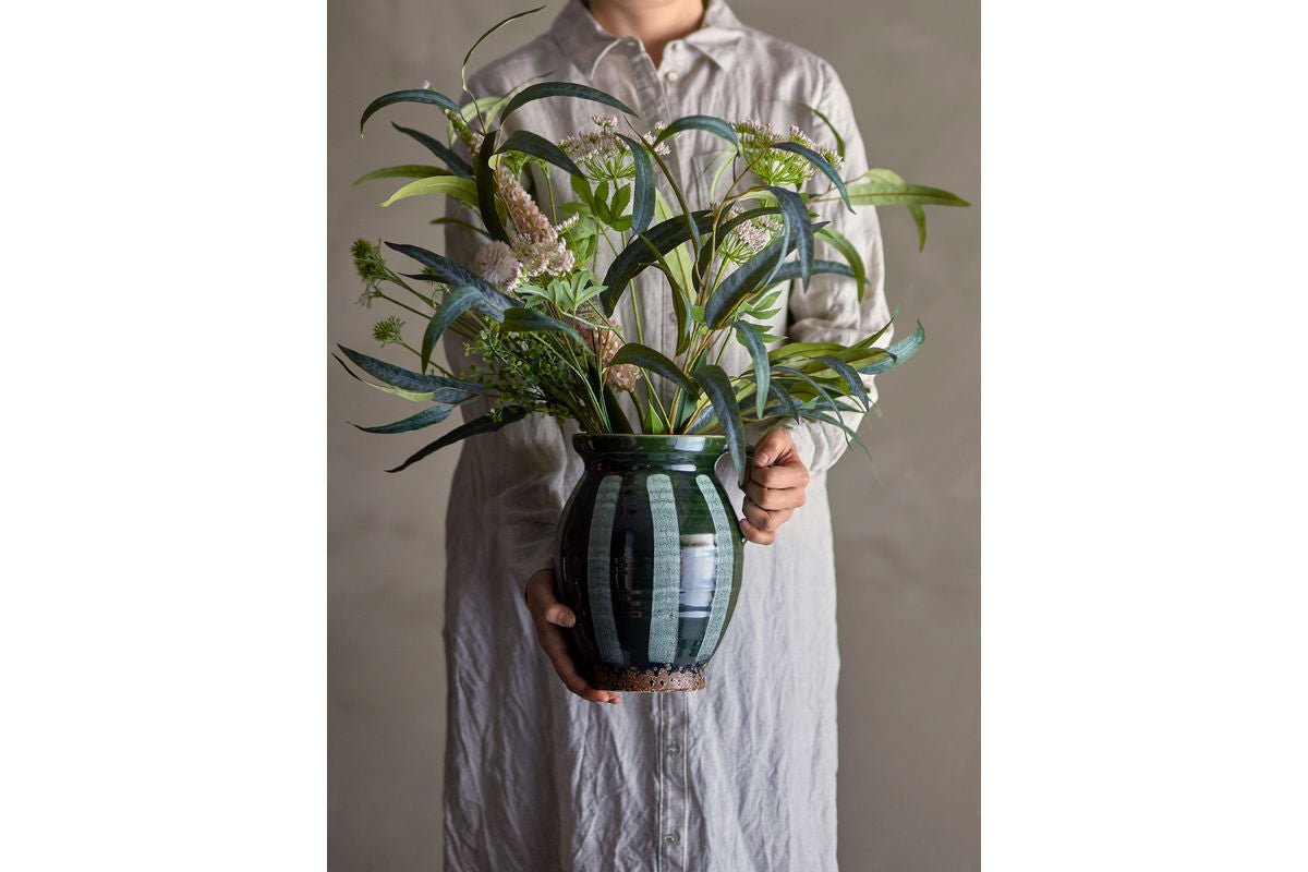 Vaas „Elvya“ – Groen steengoed