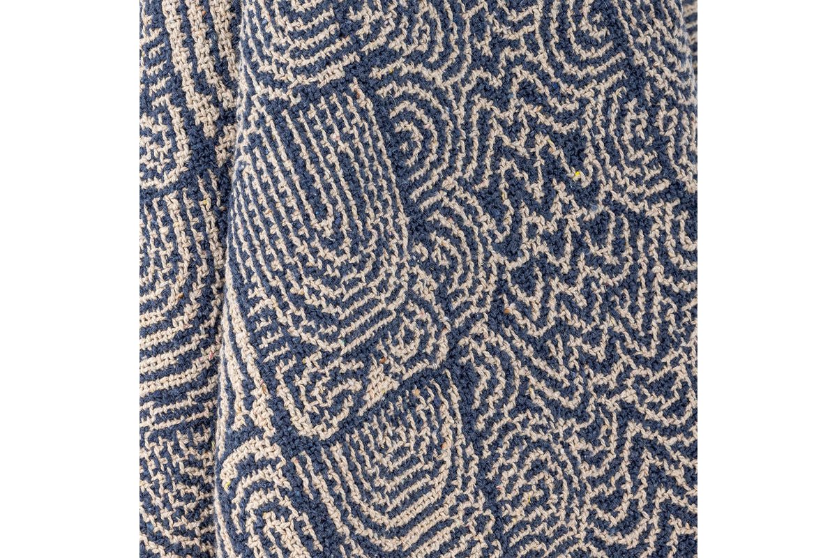 Plaid Hena - Blauw, van gerecycled katoen