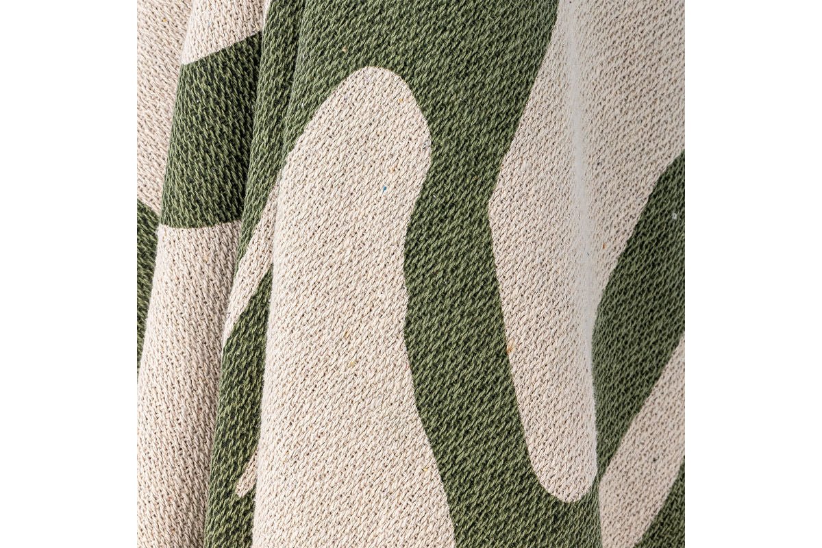 Plaid Ivi - Groen, van gerecycled katoen