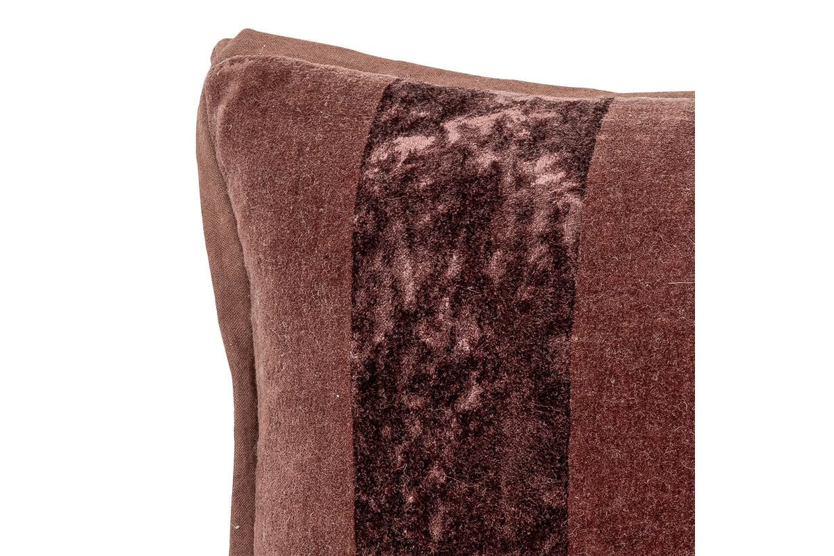 Sierkussen Pavia – Streepdessin in Bruin