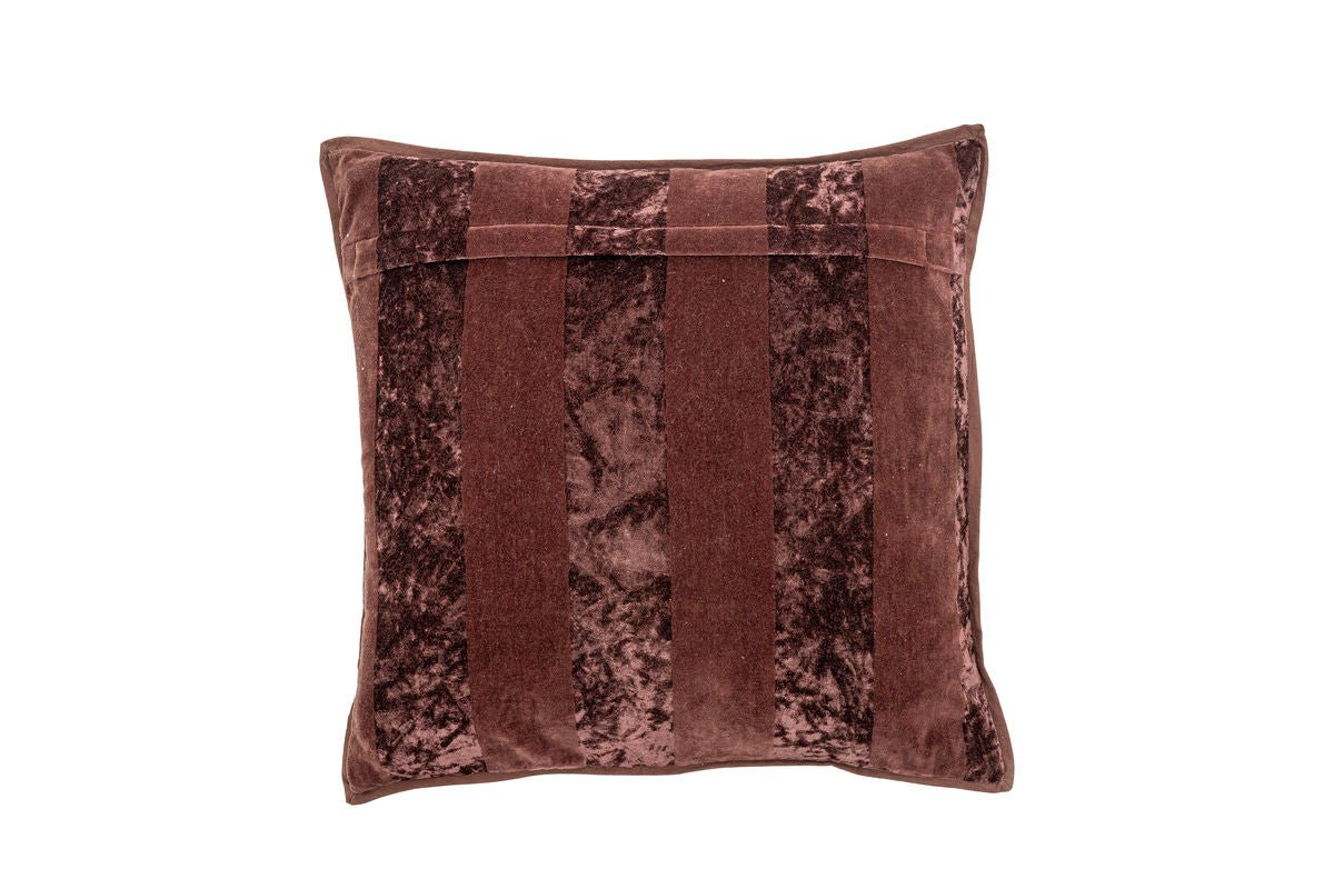 Sierkussen Pavia – Streepdessin in Bruin