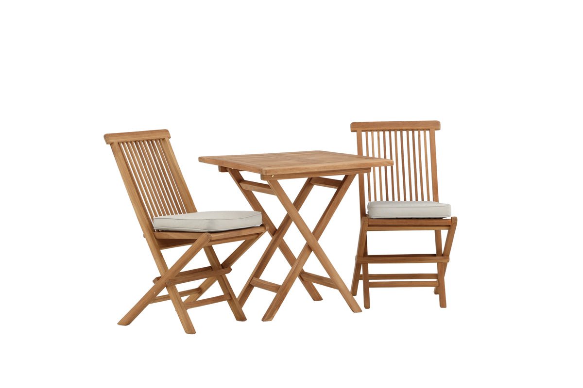 Tuin Cafégroep Raki – 3-delige tuinmeubelset van teakhout