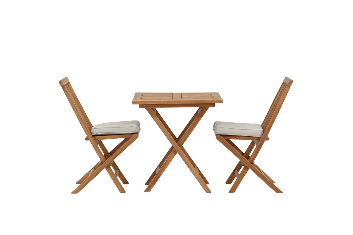 Tuin Cafégroep Raki – 3-delige tuinmeubelset van teakhout