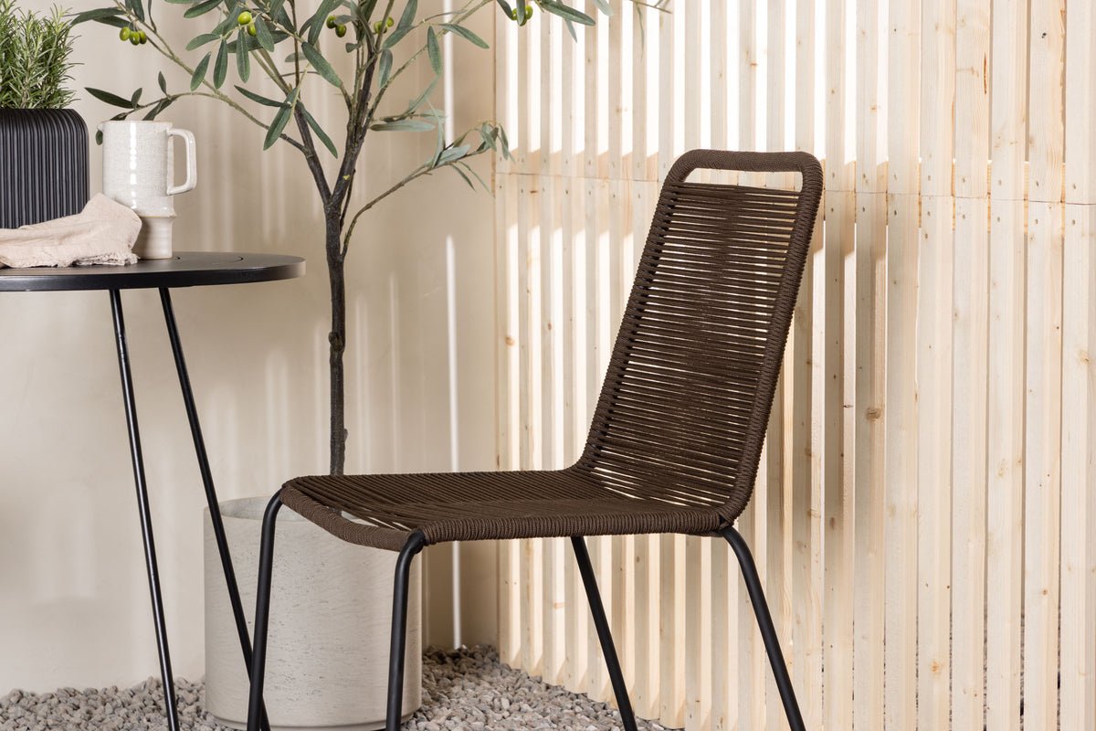 Tuin Cafégroep Brooklyn – 3-delige tuinmeubelset met bruine stoelen