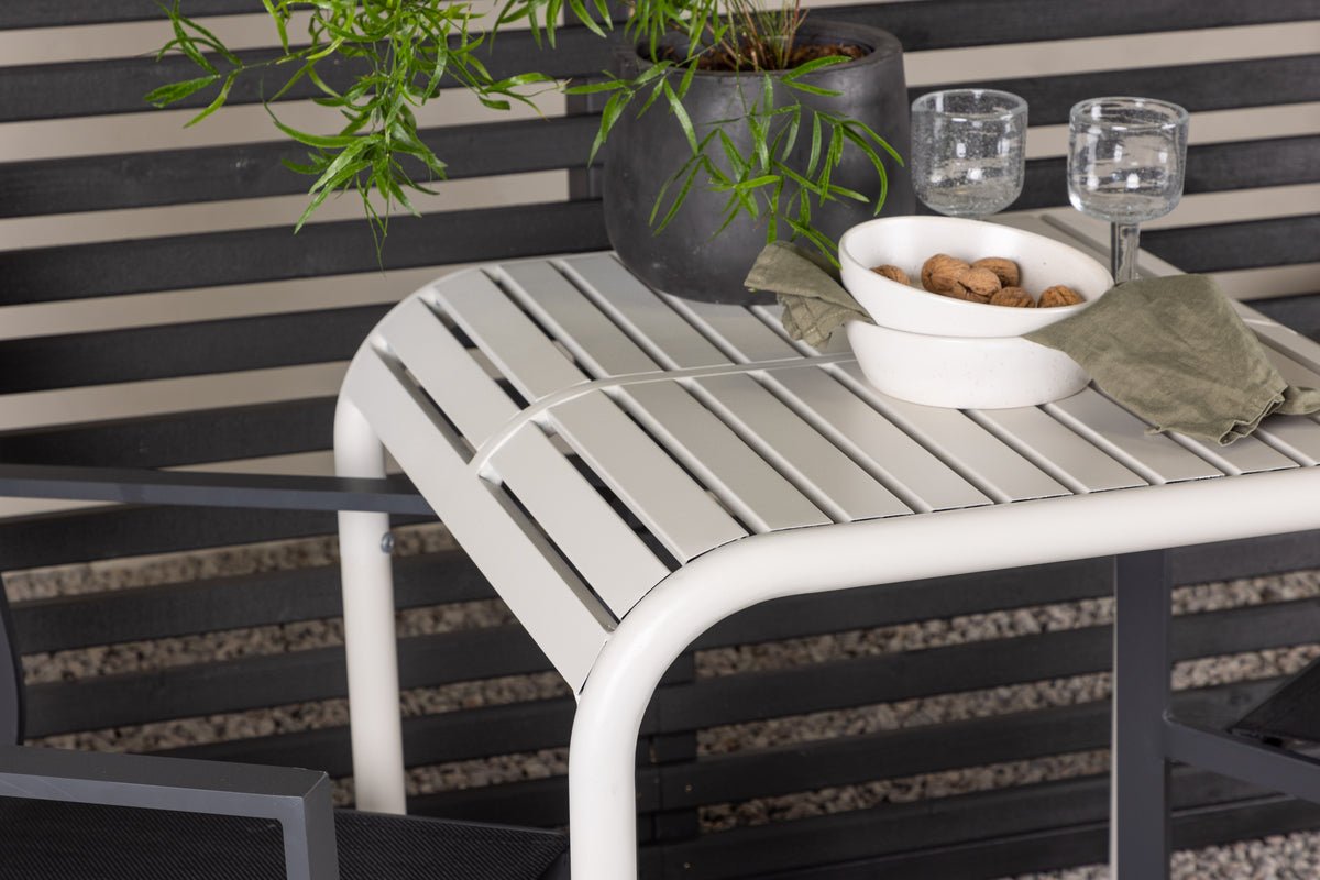 Tuin caféset Florenz – 3-delige tuinmeubelset in Beige/Zwart