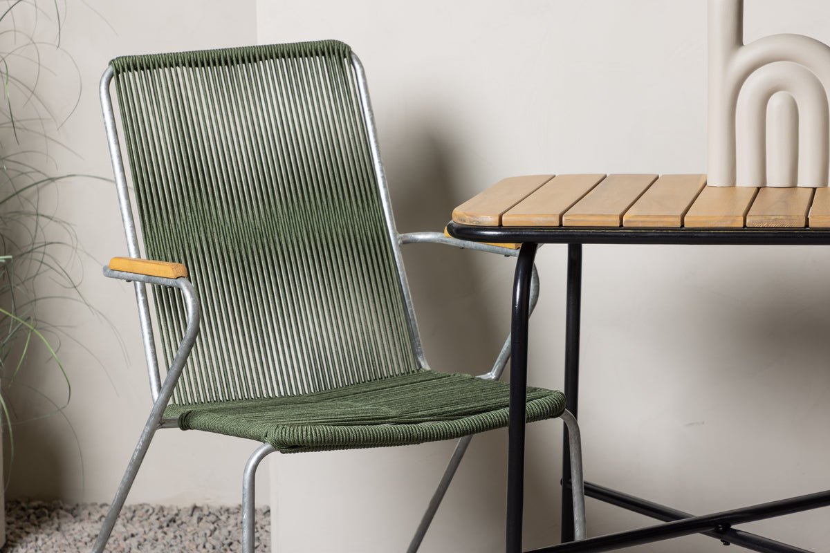 Tuin Cafégroep Ruben – 3-delige tuinmeubelset met een acaciahouten tafelblad