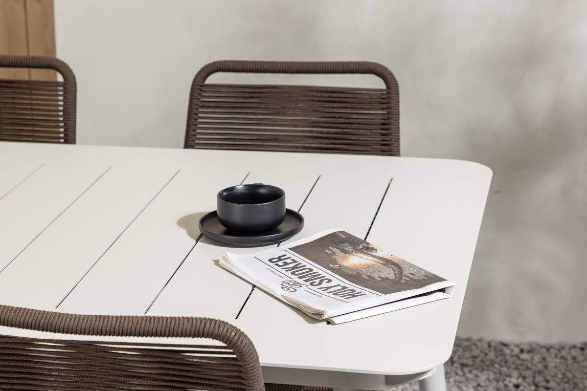 Tuin eethoek Nashville – 7-delige tuinmeubelset voor maximaal 6 personen