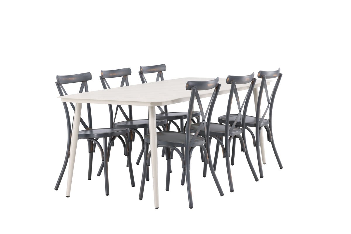 Tuin Eetgroep Livious – 7-delige tuinmeubelset voor maximaal 6 personen