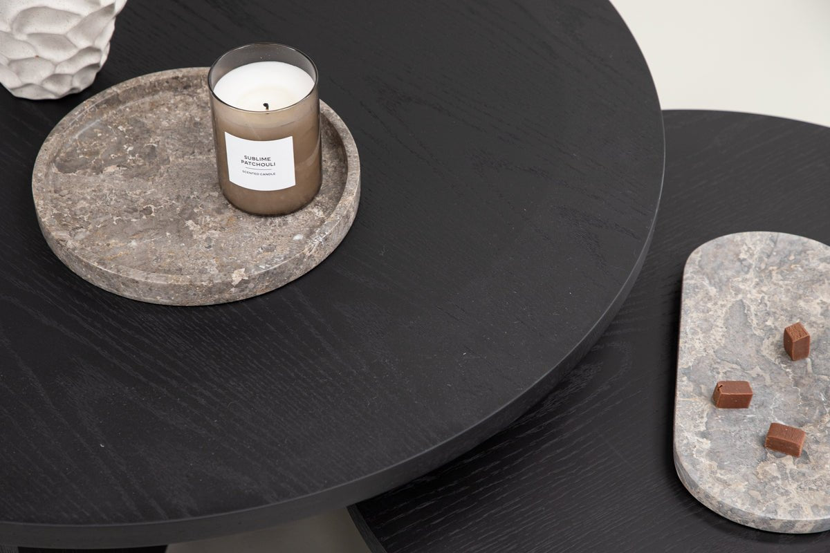 Salontafel Allan Set - 2 tafels met houtlook