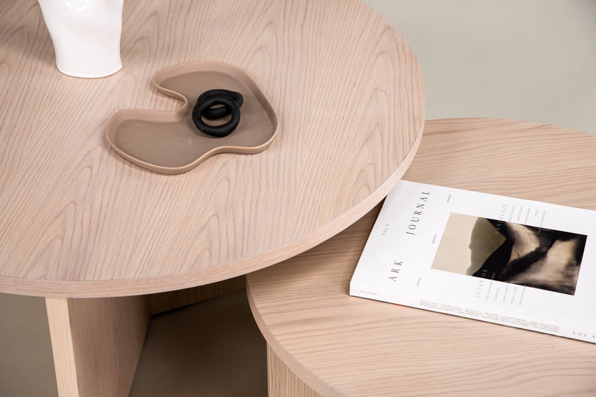 Salontafel Allan Set - 2 tafels met houtlook