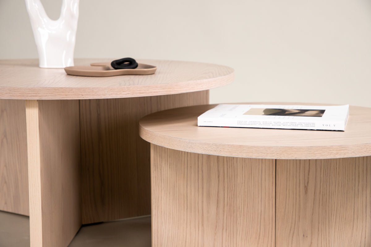 Salontafel Allan Set - 2 tafels met houtlook