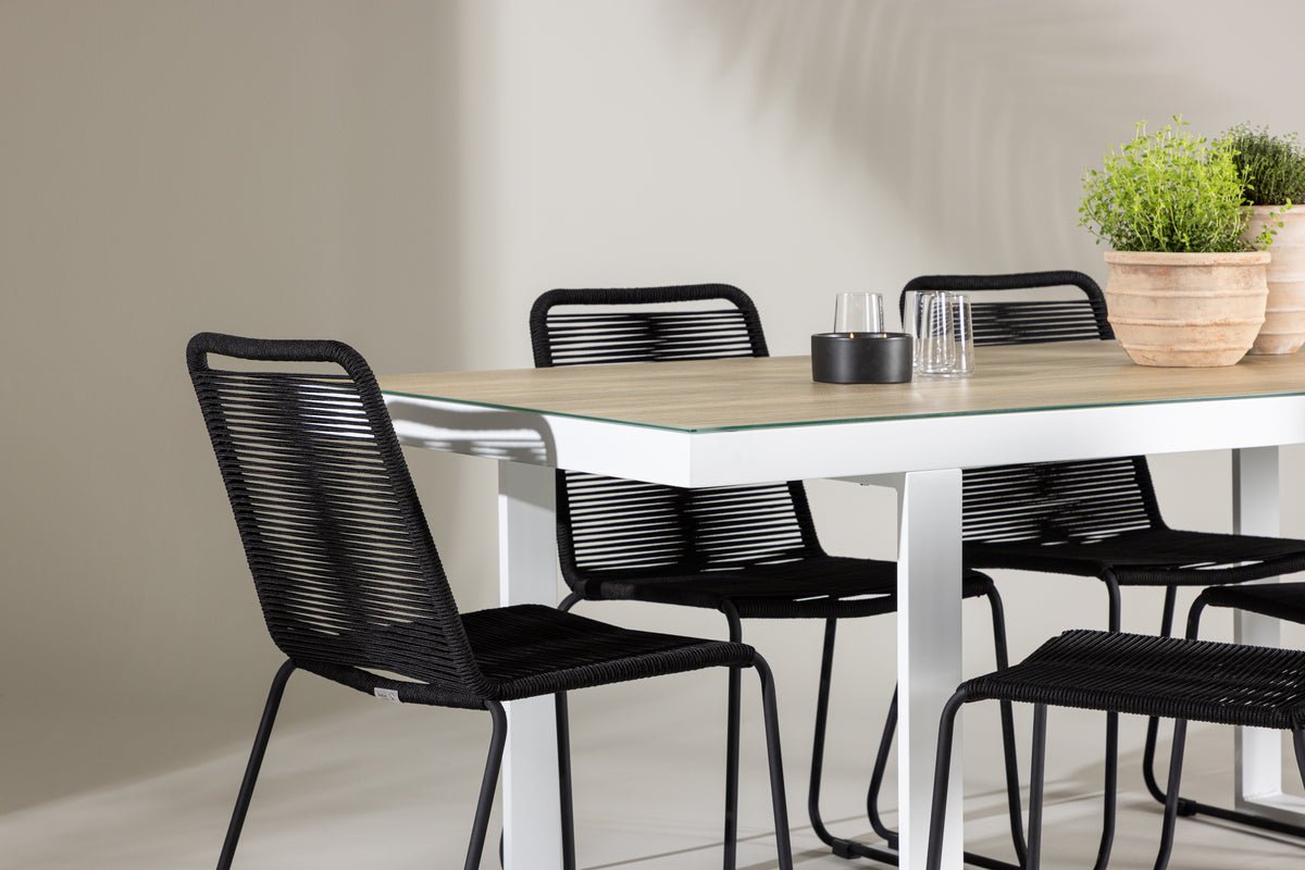 Tuin Eetgroep Spain – 5-delige tuinmeubelset met ronde tafel