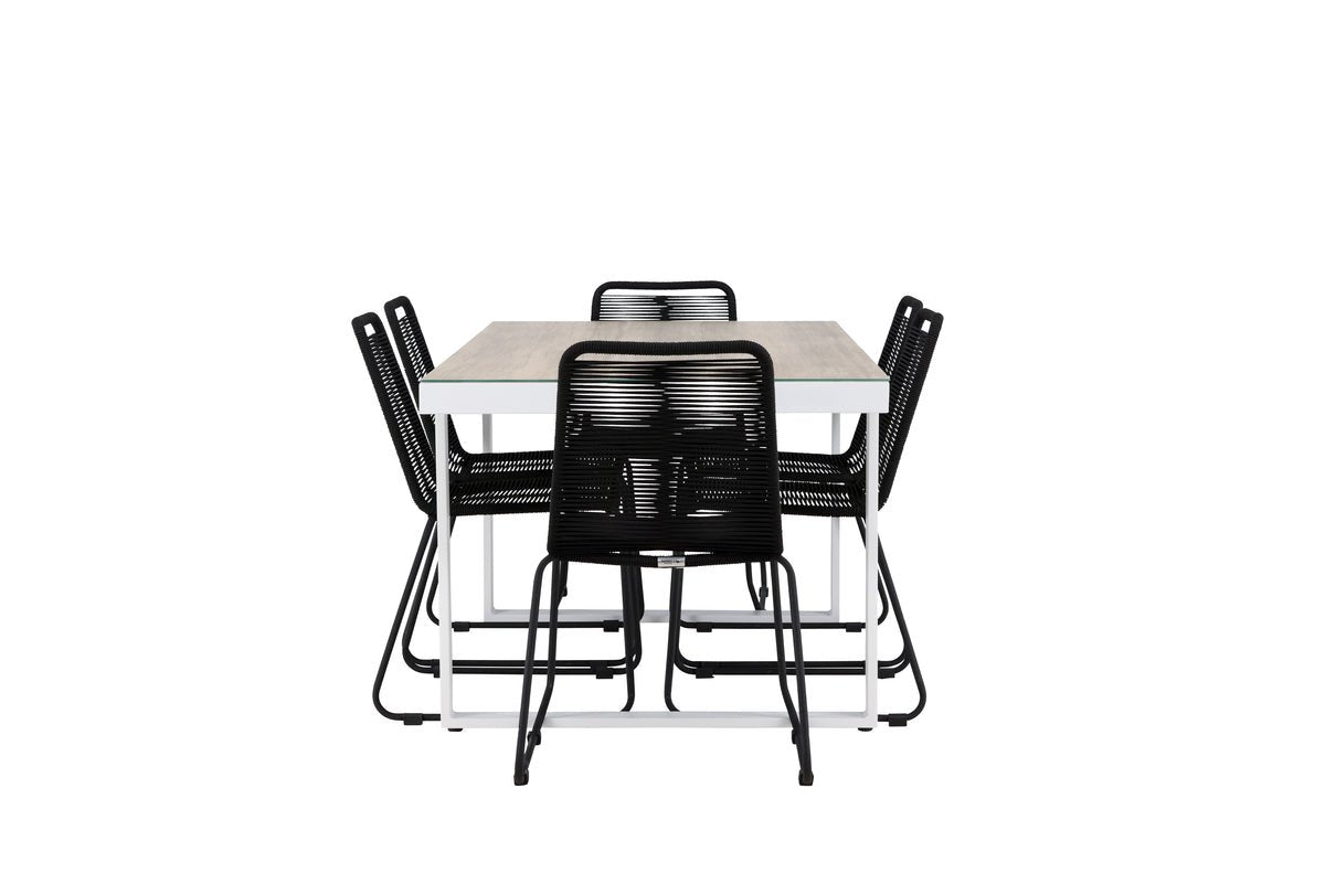 Tuin Eetgroep Spain – 5-delige tuinmeubelset met ronde tafel