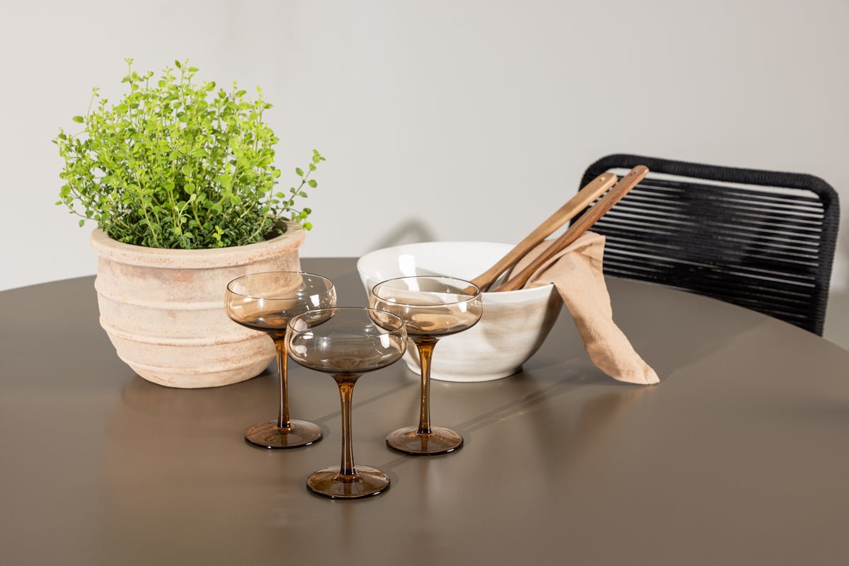 Tuin Eetgroep Francesco – 5-delige tuinmeubelset met ronde aluminium tafel