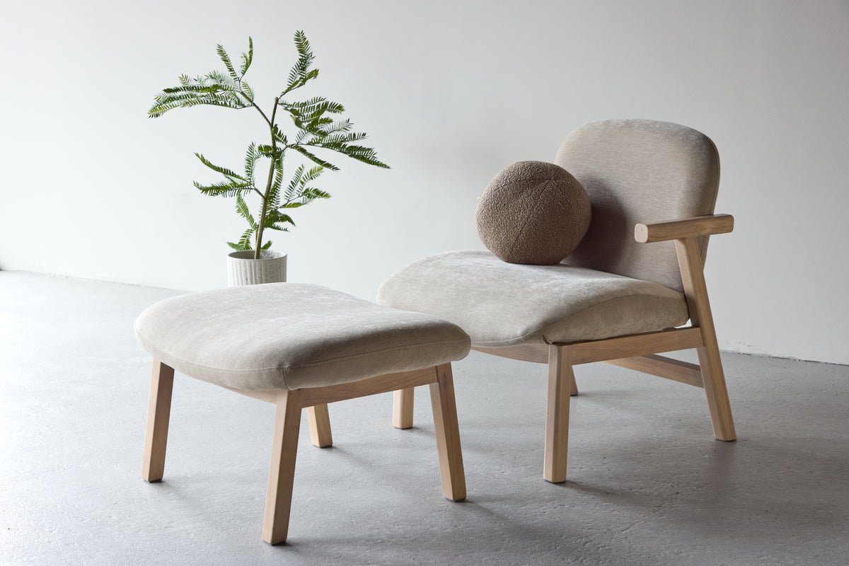 Fauteuil Railey II - met bijpassende voetenbank