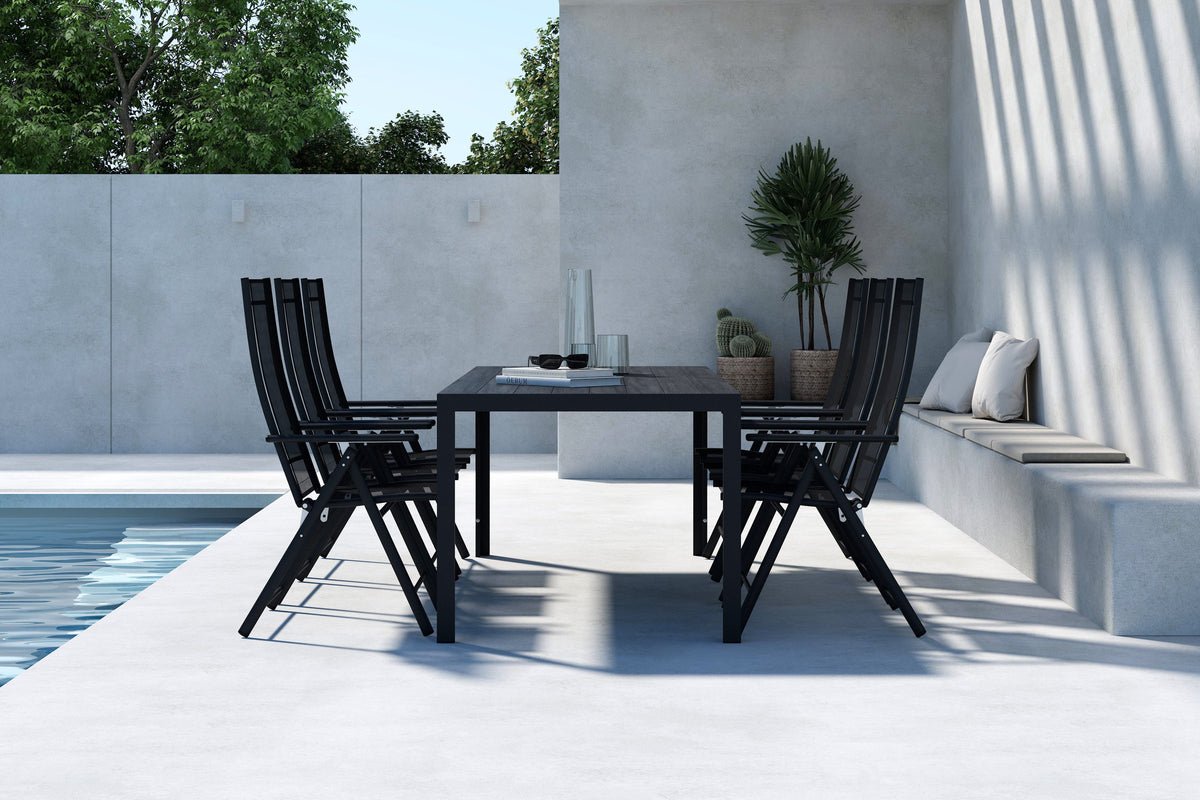 Tuin eethoek Forma – 7-delige tuinmeubelset in Beige of Zwart