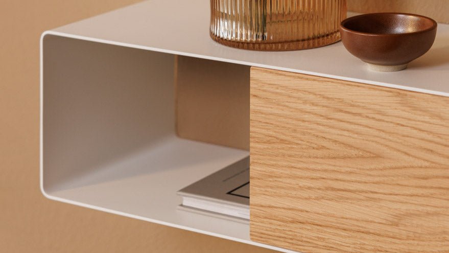 Wandrek Sion – hangende commode van Metaal met kabelhouder