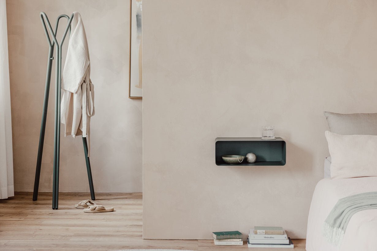 Nachtkastje Nelio – Hangend ontwerp met kabeldoorvoer