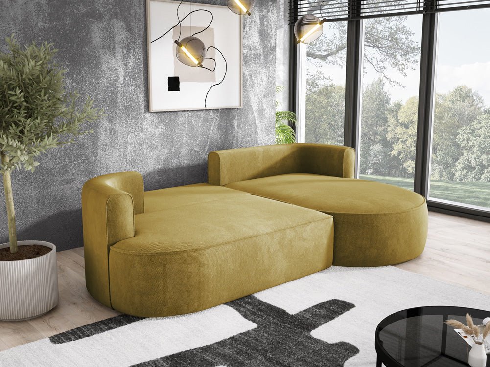 Designer L-bank Lucca in Bouclé