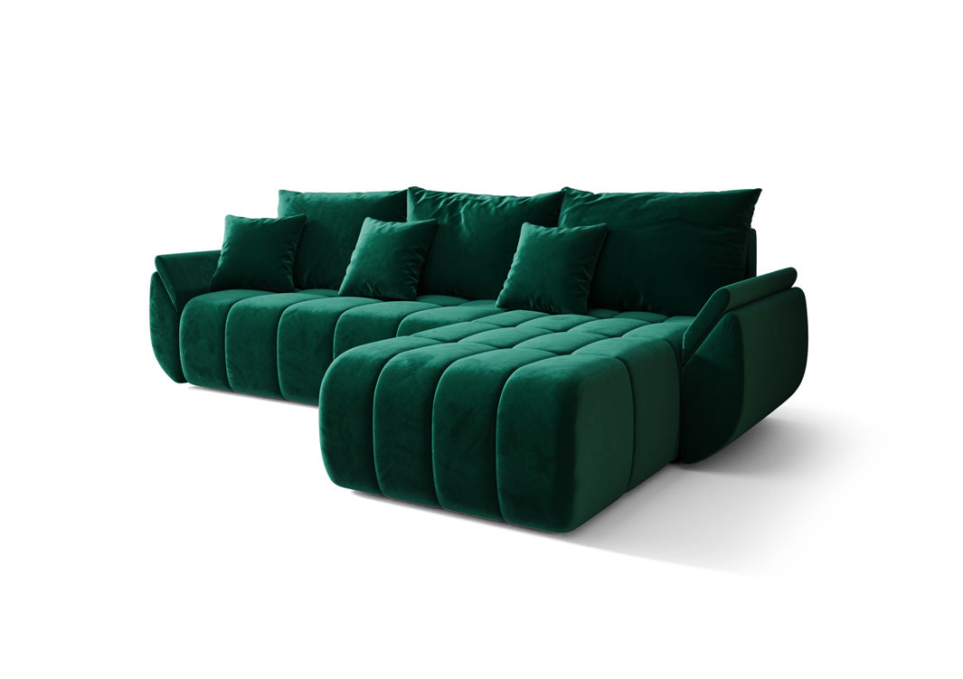 Designbank Lenoa met slaap- en klapfunctie in Fluweel