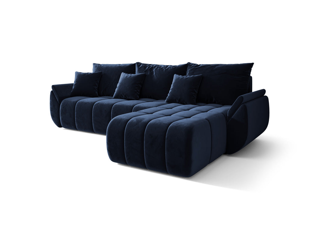 Designbank Lenoa met slaap- en klapfunctie in Fluweel