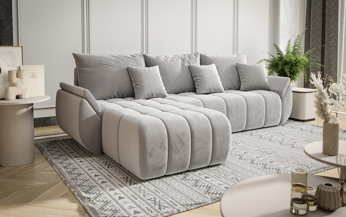 Designbank Lenoa met slaap- en klapfunctie in Fluweel