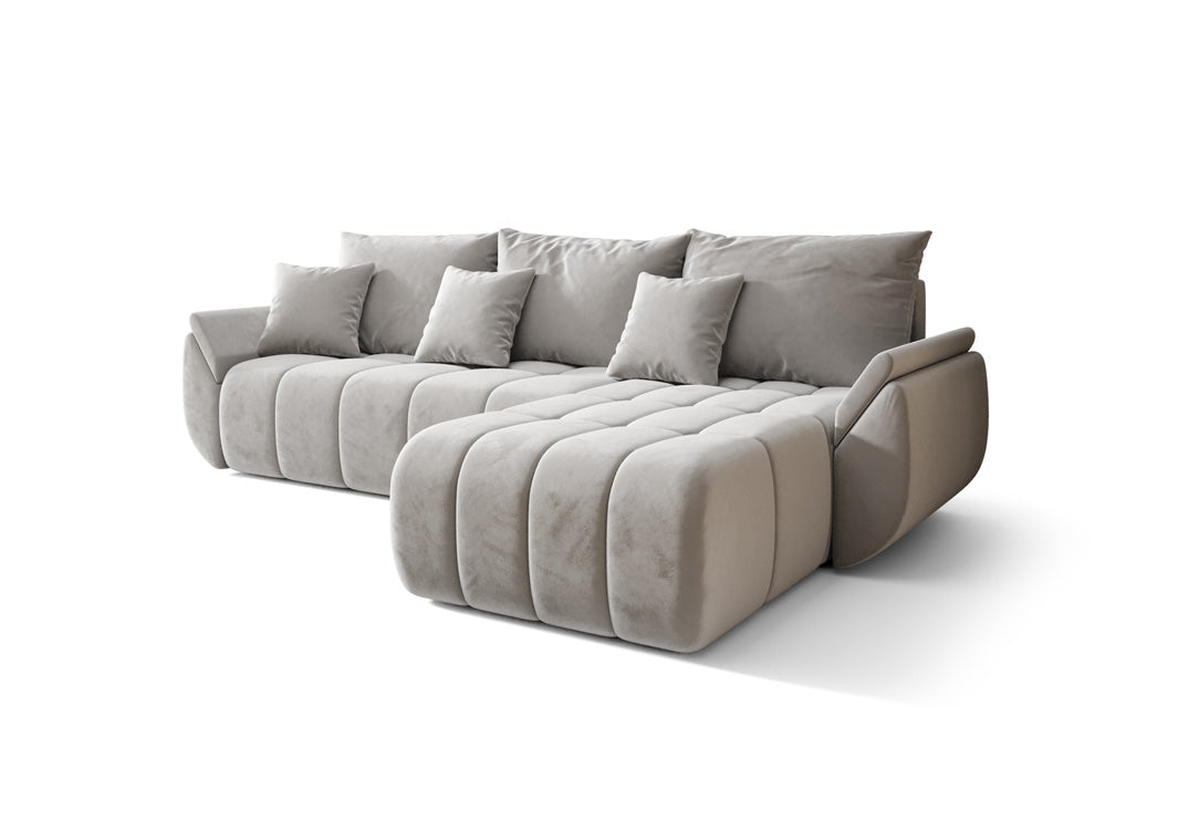 Designbank Lenoa met slaap- en klapfunctie in Fluweel