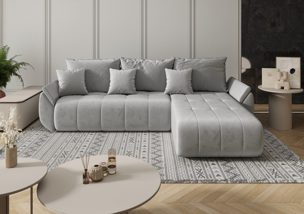 Designbank Lenoa met slaap- en klapfunctie in Fluweel