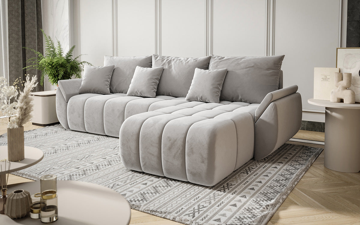 Designbank Lenoa met slaap- en klapfunctie in Fluweel