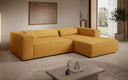 Designer Ecksofa Vasto in Strukturstoff – Safran – Rechts