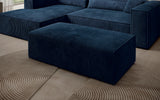 Beistellhocker Vasto in Cord – Blau