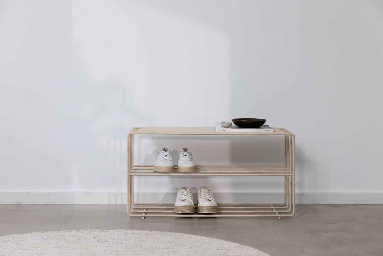 Schoenenrek Neva – metalen rek met loft-uitstraling in vele kleuren