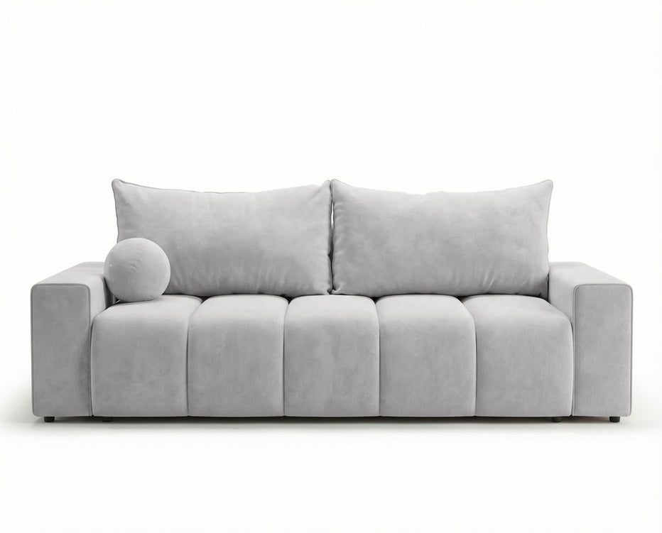 Designer 3 Sitzer Sofa Vena mit Stauraum und Schlaffunktion in Samt