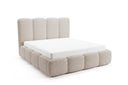 Designer Polsterbett Perla in Bouclé – Beige
