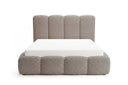Designer Polsterbett Perla in Bouclé – Taupe