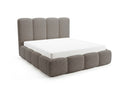 Designer Polsterbett Perla in Bouclé – Taupe