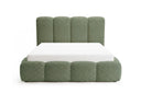 Designer Polsterbett Perla in Bouclé – Salbei