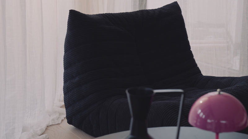 Designer Sofa-fauteuil Calmo in Ribstof