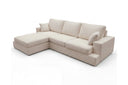 Designer Ecksofa Vigo in Bouclé – Beige – Links
