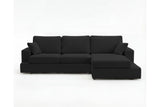 Designer Ecksofa Vigo in Bouclé – Anthrazit – Rechts
