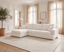 Designer Ecksofa Vigo in Bouclé – Weiß – Links