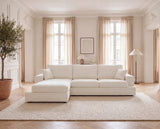 Designer Ecksofa Vigo in Bouclé – Weiß – Links