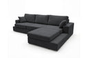 Designer Ecksofa Vigo in Chenille – Anthrazit – Rechts
