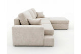 Designer Ecksofa Vigo in Chenille – Weiß – Rechts