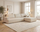 Designer Ecksofa Vanto in Bouclé – Beige – Rechts