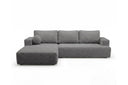 Designer Ecksofa Vanto in Bouclé – Grau – Links